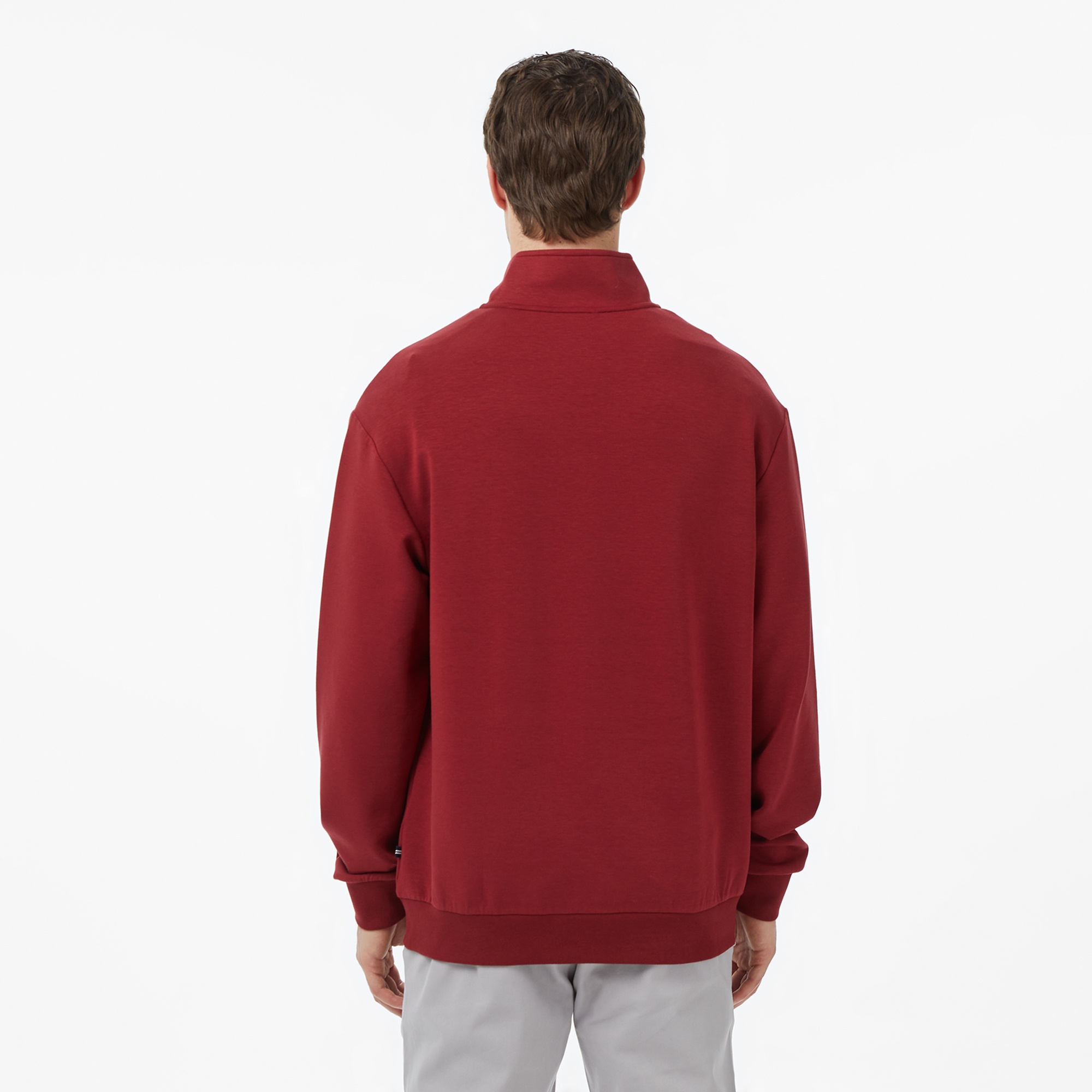 Nautica Erkek Bordo Regular Fit Dik Yaka Sweatshirt