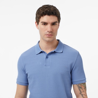  Nautica Erkek Mavi Slim Fit Polo Yaka T-Shirt