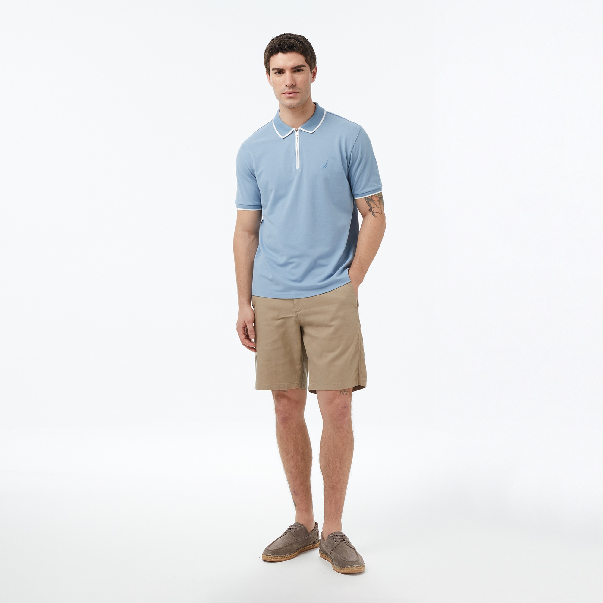 Nautica Erkek Mavi Regular Fit Polo Yaka T-Shirt
