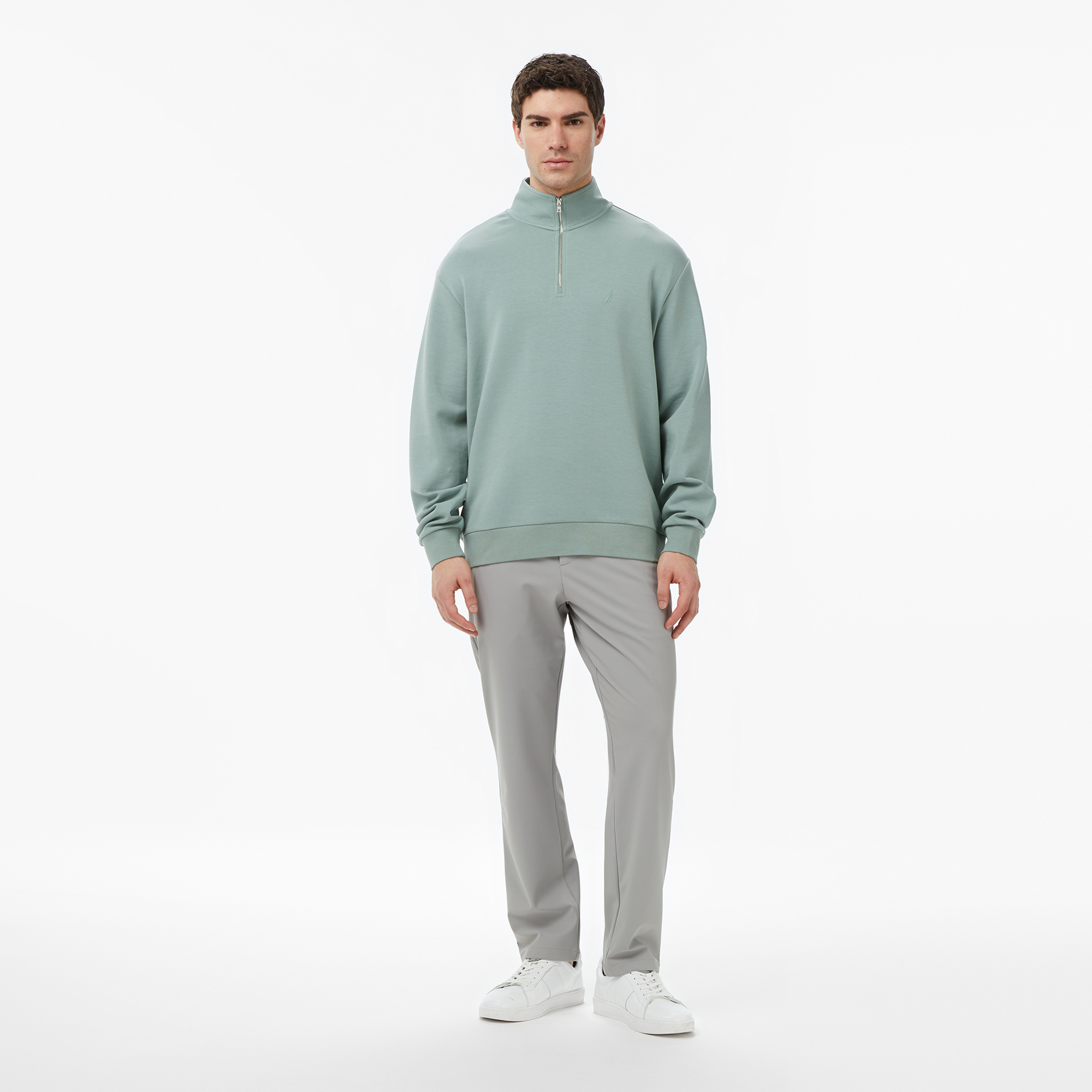  Nautica Erkek Yeşil Regular Fit Dik Yaka Sweatshirt