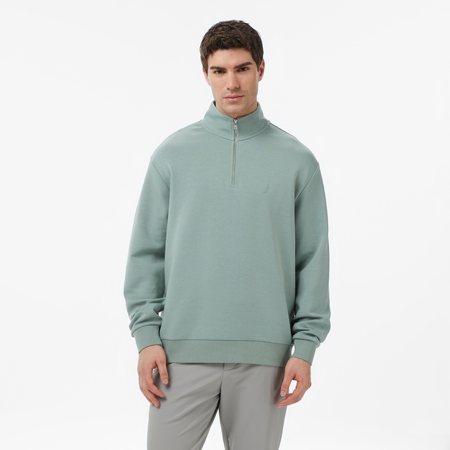  Nautica Erkek Yeşil Regular Fit Dik Yaka Sweatshirt