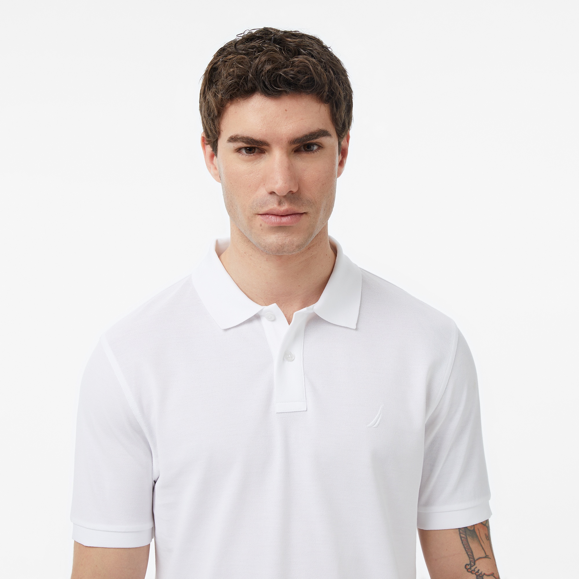 Nautica Erkek Beyaz Regular Fit Polo Yaka T-Shirt