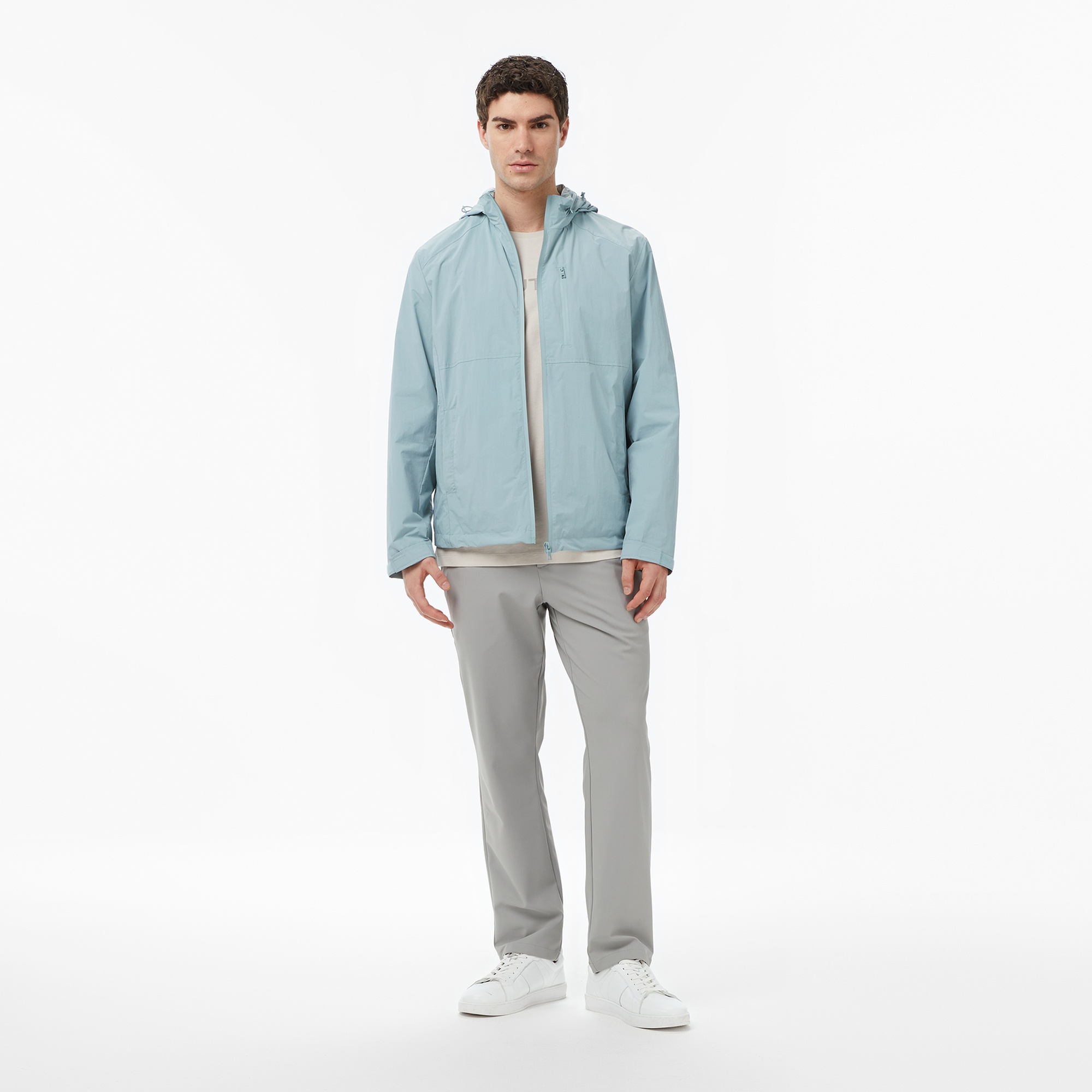 Nautica Erkek Yeşil Regular Fit ik Yaka Gizli Kapüşonlu Su İtici Mont