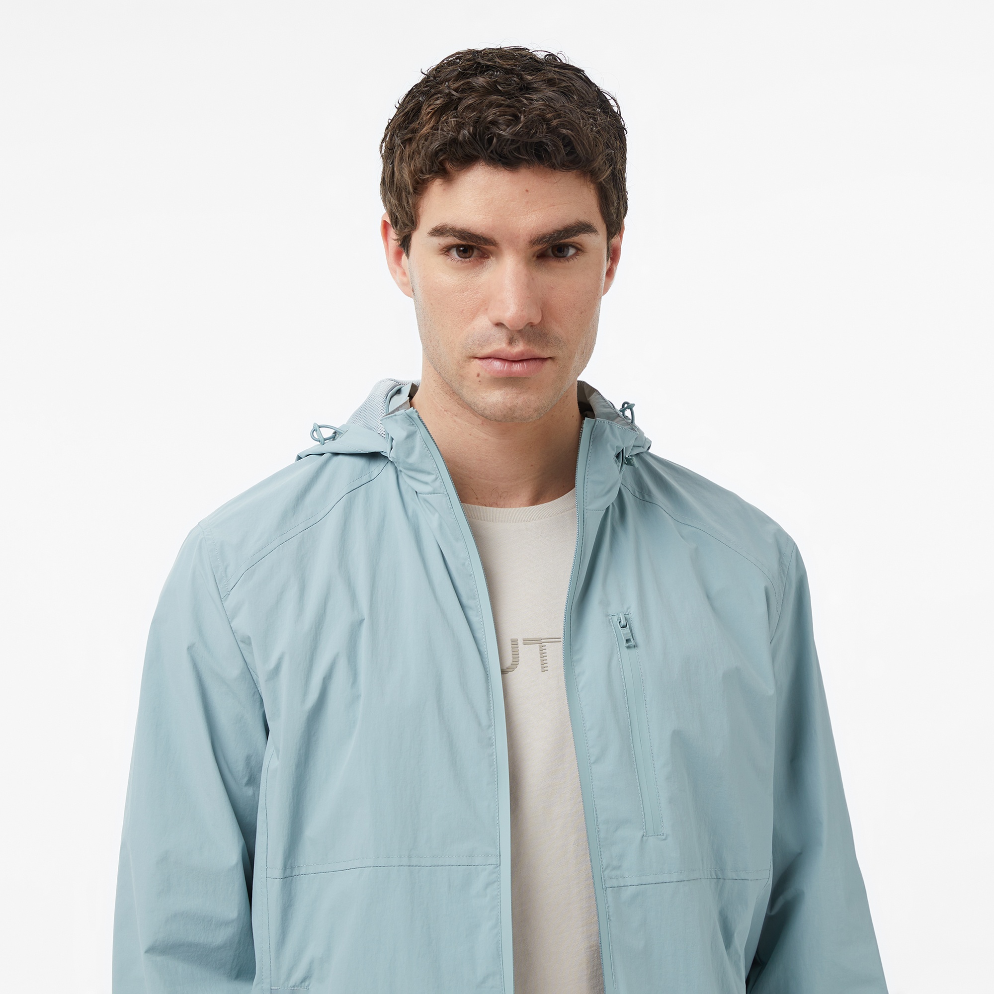 Nautica Erkek Yeşil Regular Fit ik Yaka Gizli Kapüşonlu Su İtici Mont