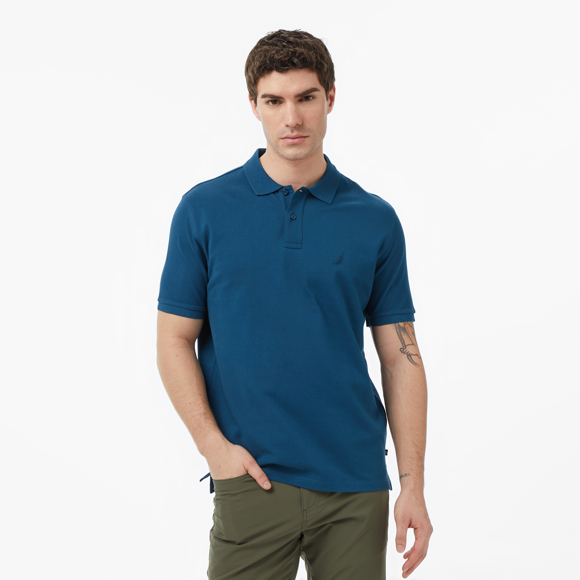  Nautica Erkek Mavi Regular Fit Polo Yaka T-Shirt