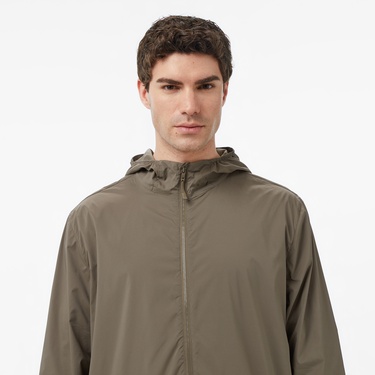  Nautica Erkek Kahverengi Regular Fit Kapüşonlu Su İtici Mont