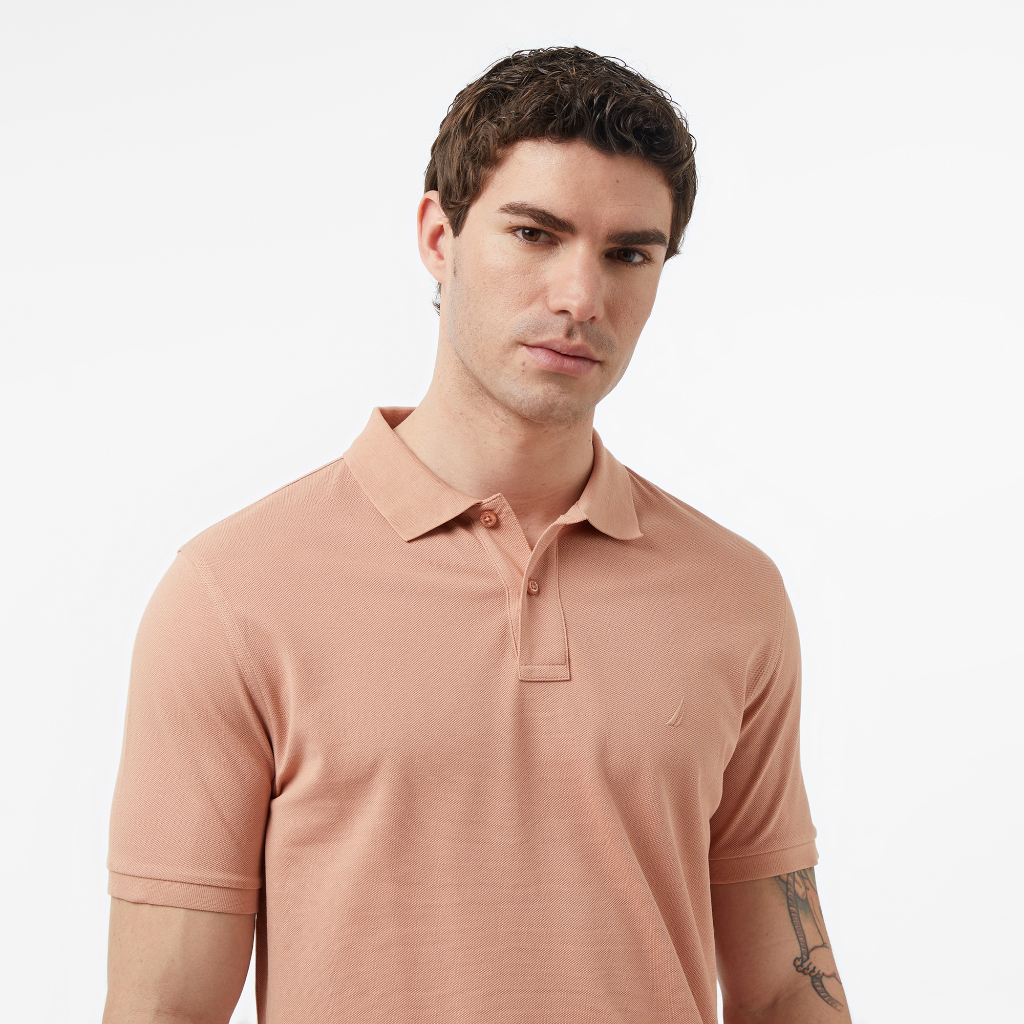 Nautica Erkek Bej Regular Fit Polo Yaka T-Shirt