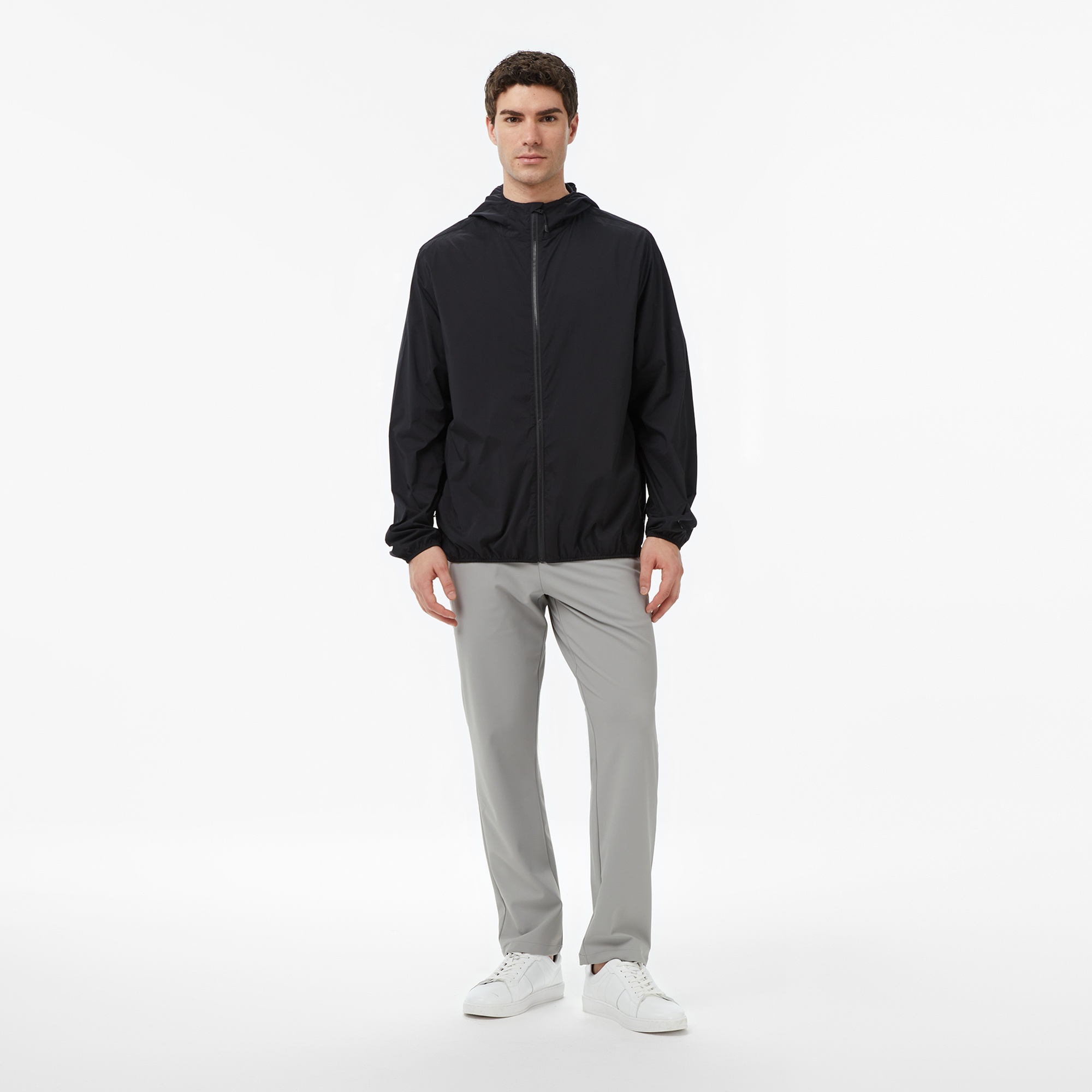 Nautica Erkek Siyah Regular Fit Kapüşonlu Su İtici Mont