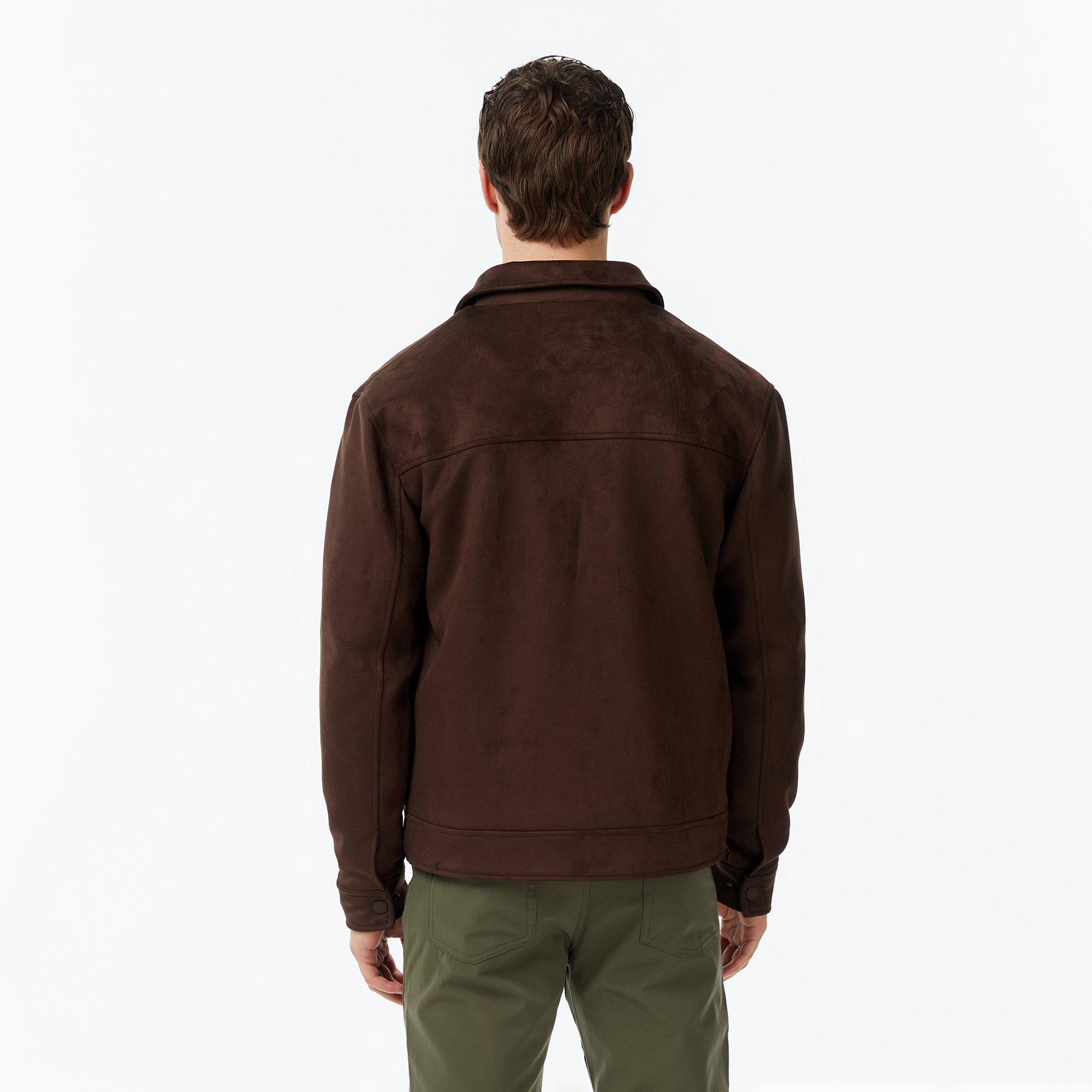 Nautica Erkek Kahverengi Regular Fit Süet Ceket