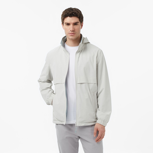  Nautica Erkek Gri Regular Fit Dik Yaka Çift Taraflı Su İtici Mont