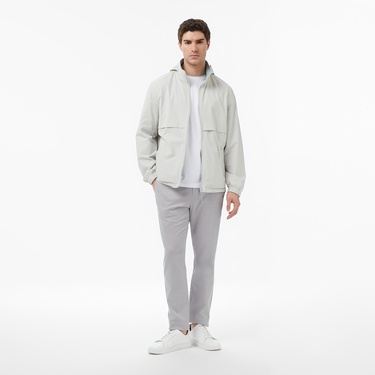  Nautica Erkek Gri Regular Fit Dik Yaka Çift Taraflı Su İtici Mont