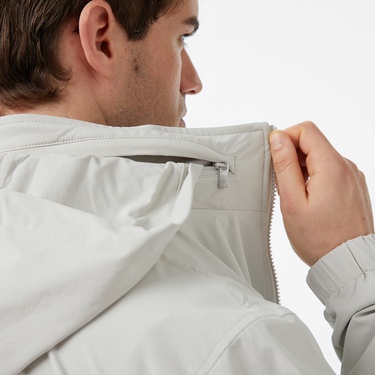  Nautica Erkek Gri Regular Fit Dik Yaka Çift Taraflı Su İtici Mont