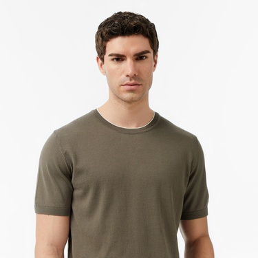  Nautica Erkek Yeşil Regular Fit Kısa Kollu Triko