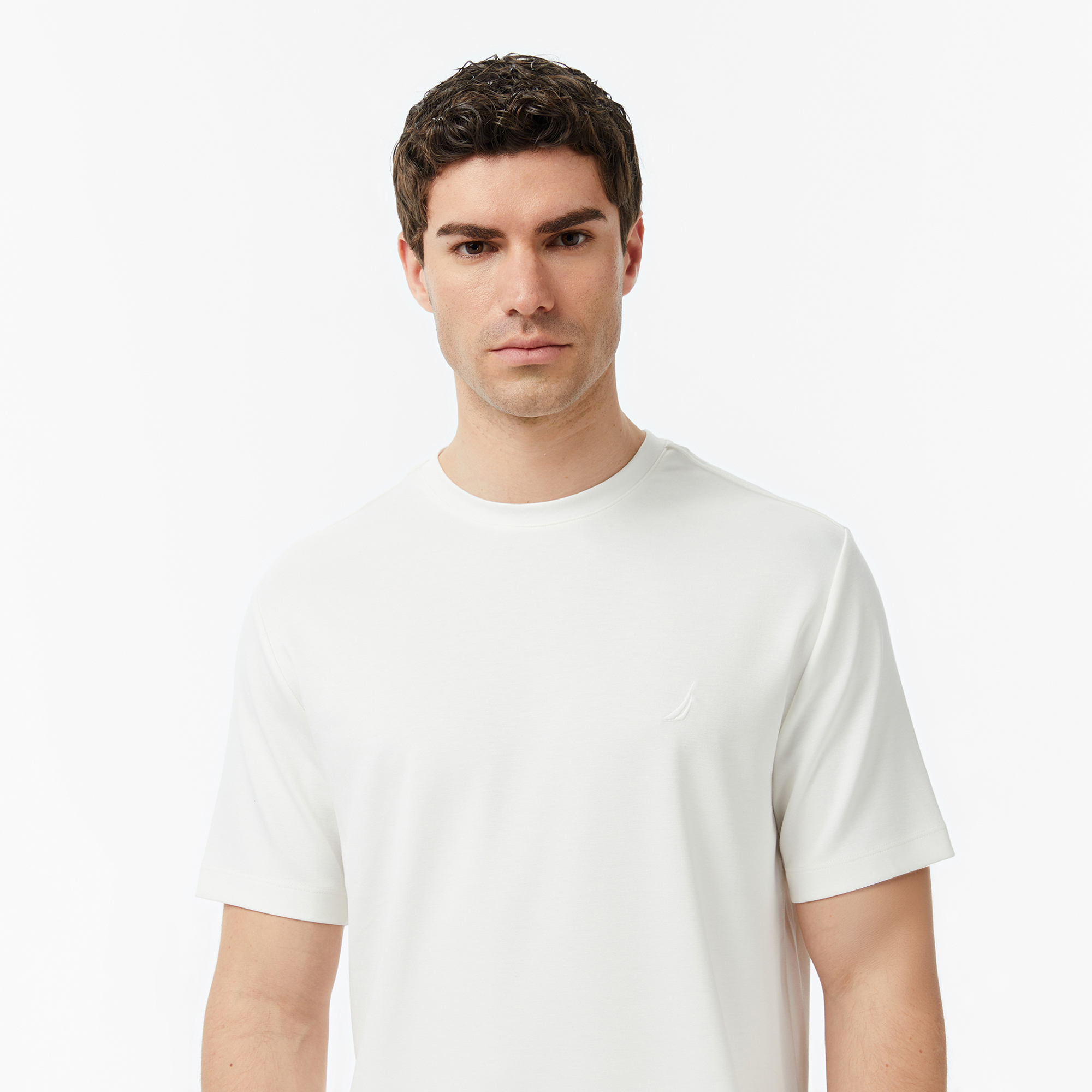  Nautica Erkek Beyaz Regular Fit T-Shirt