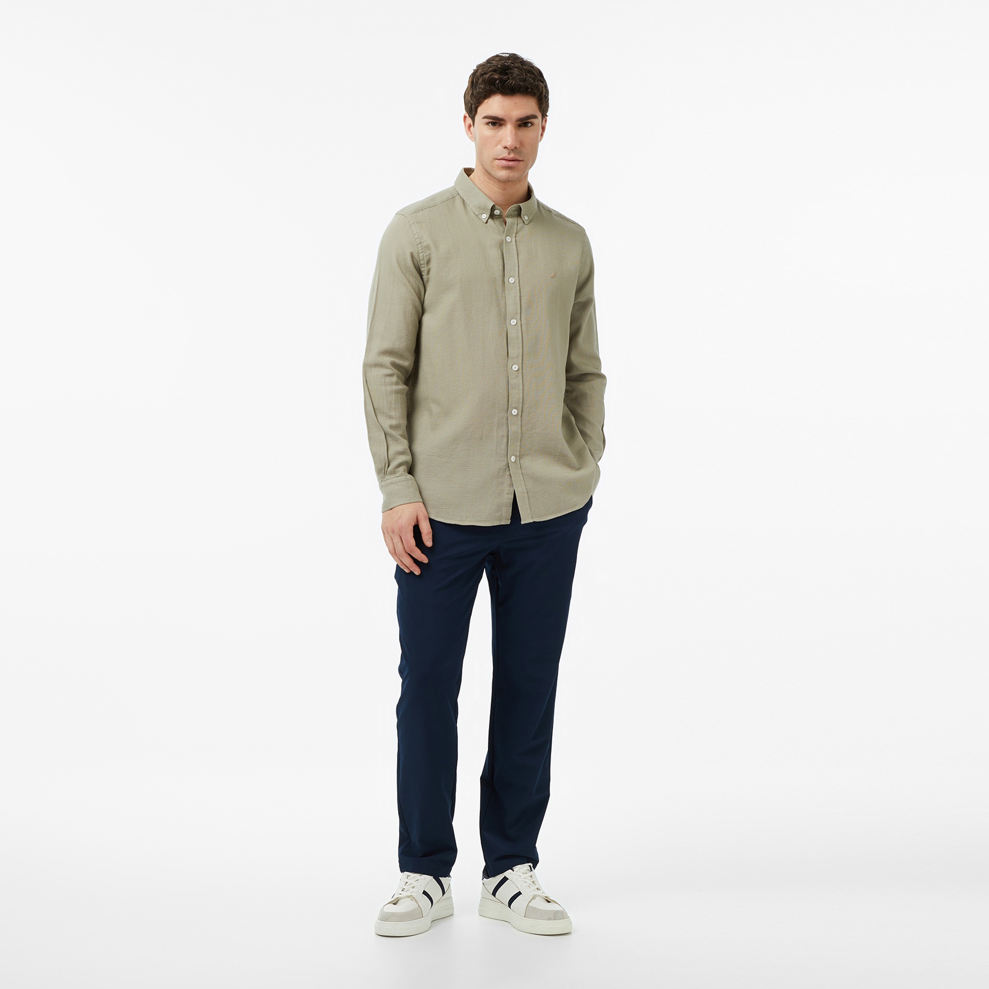 Nautica Erkek Yeşil Regular Fit Gömlek