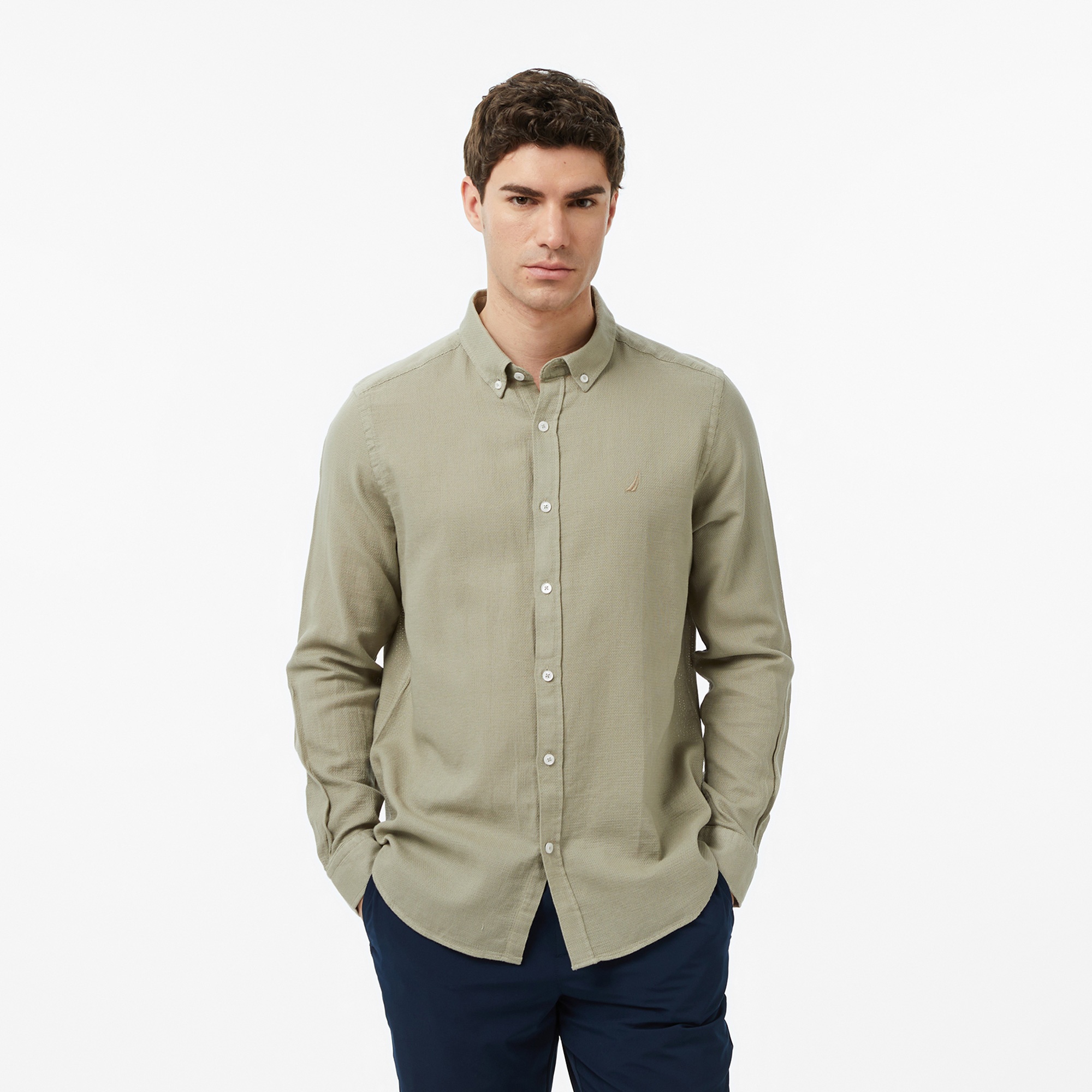 Nautica Erkek Yeşil Regular Fit Gömlek