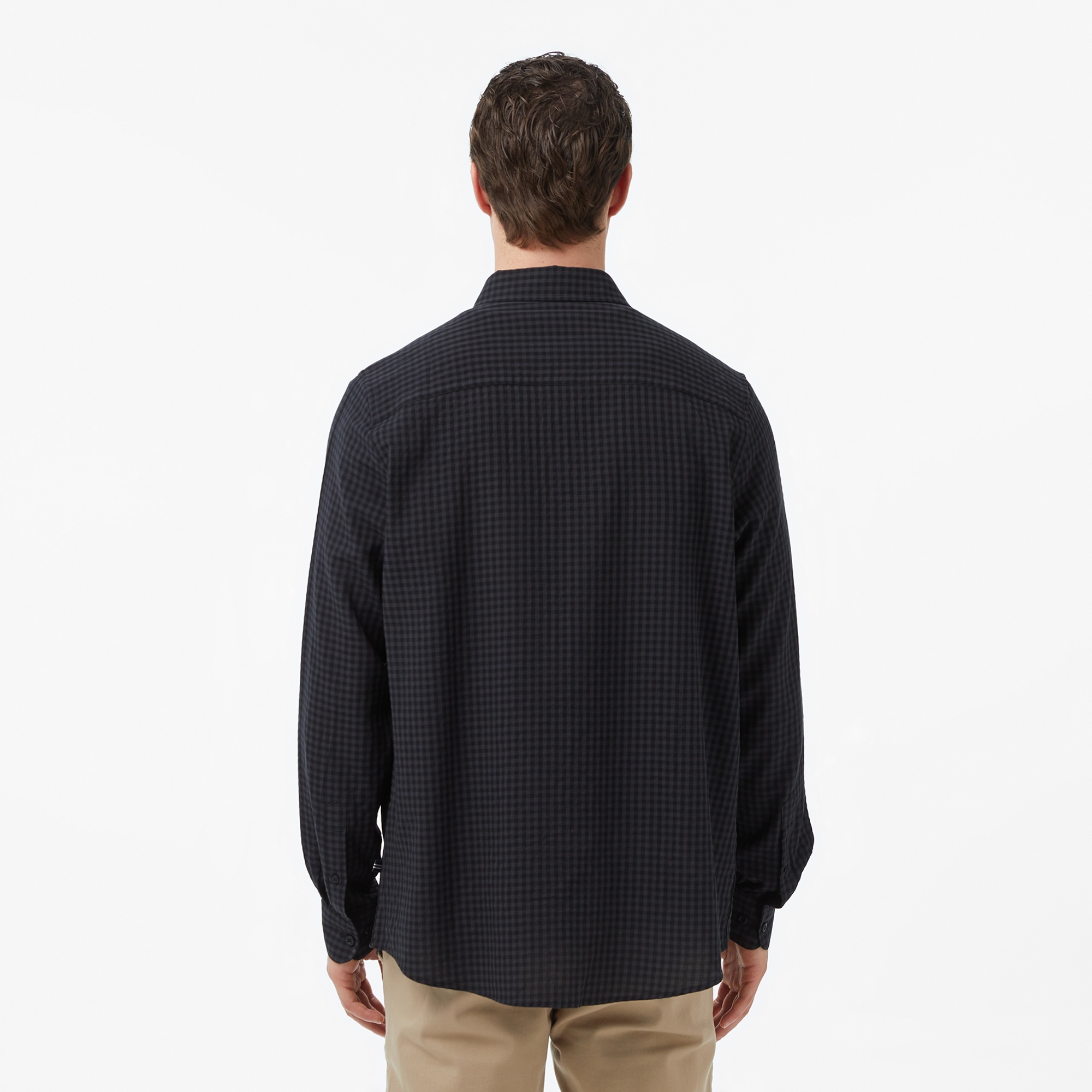 Nautica Erkek Siyah Regular Fit Kareli Gömlek