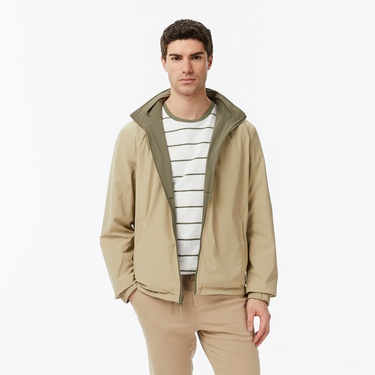  Nautica Erkek Yeşil Regular Fit Dik Yaka Çift Taraflı Su İtici Mont