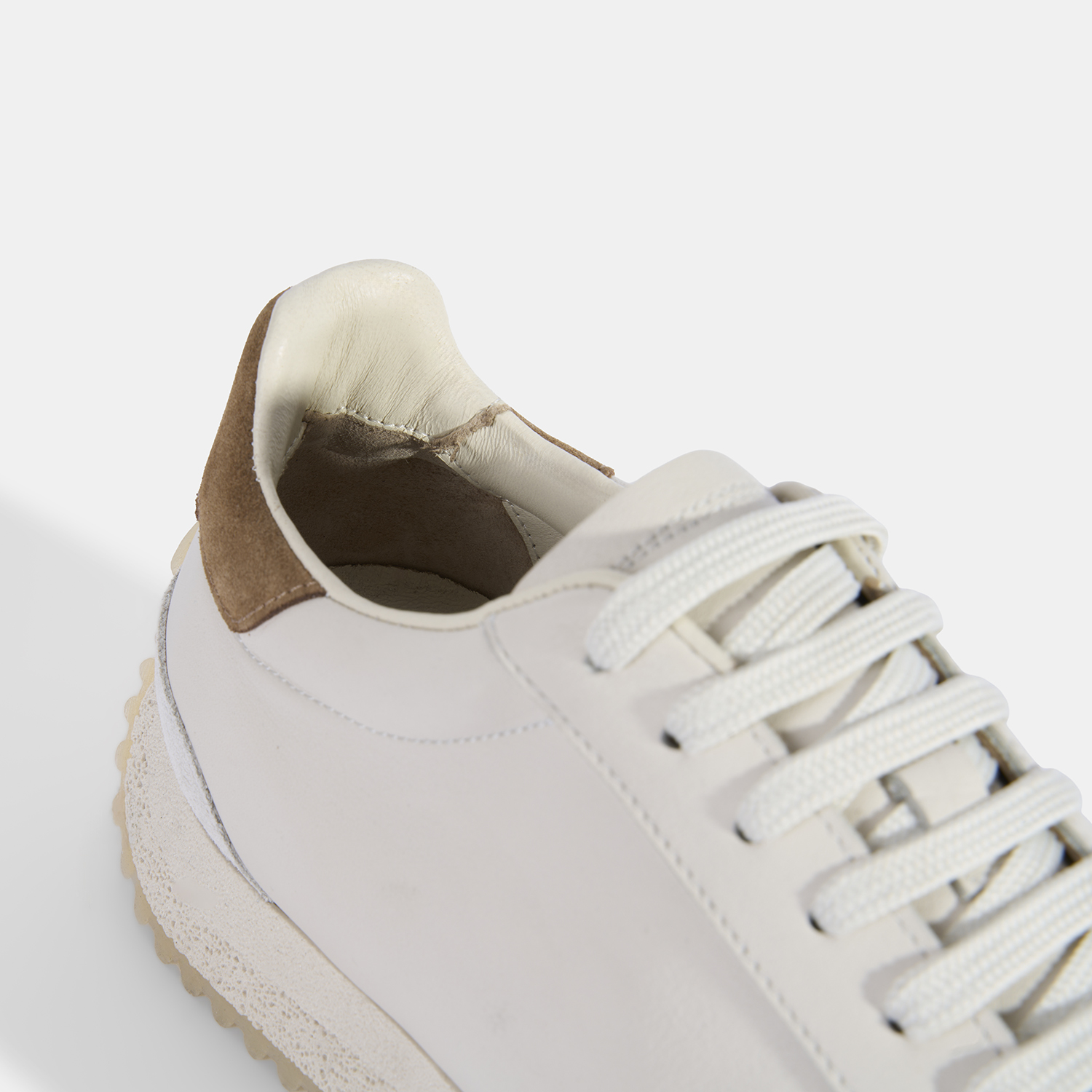  Erkek Beyaz Bağcıklı Deri Spor Ayakkabı