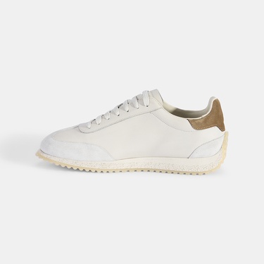  Erkek Beyaz Bağcıklı Deri Spor Ayakkabı