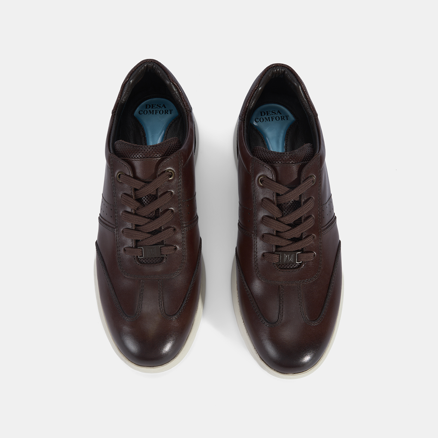 Erkek Kahve DesaComfort Deri Sneaker