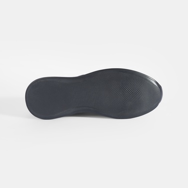  Erkek Siyah Metal Detaylı Deri Spor Ayakkabı