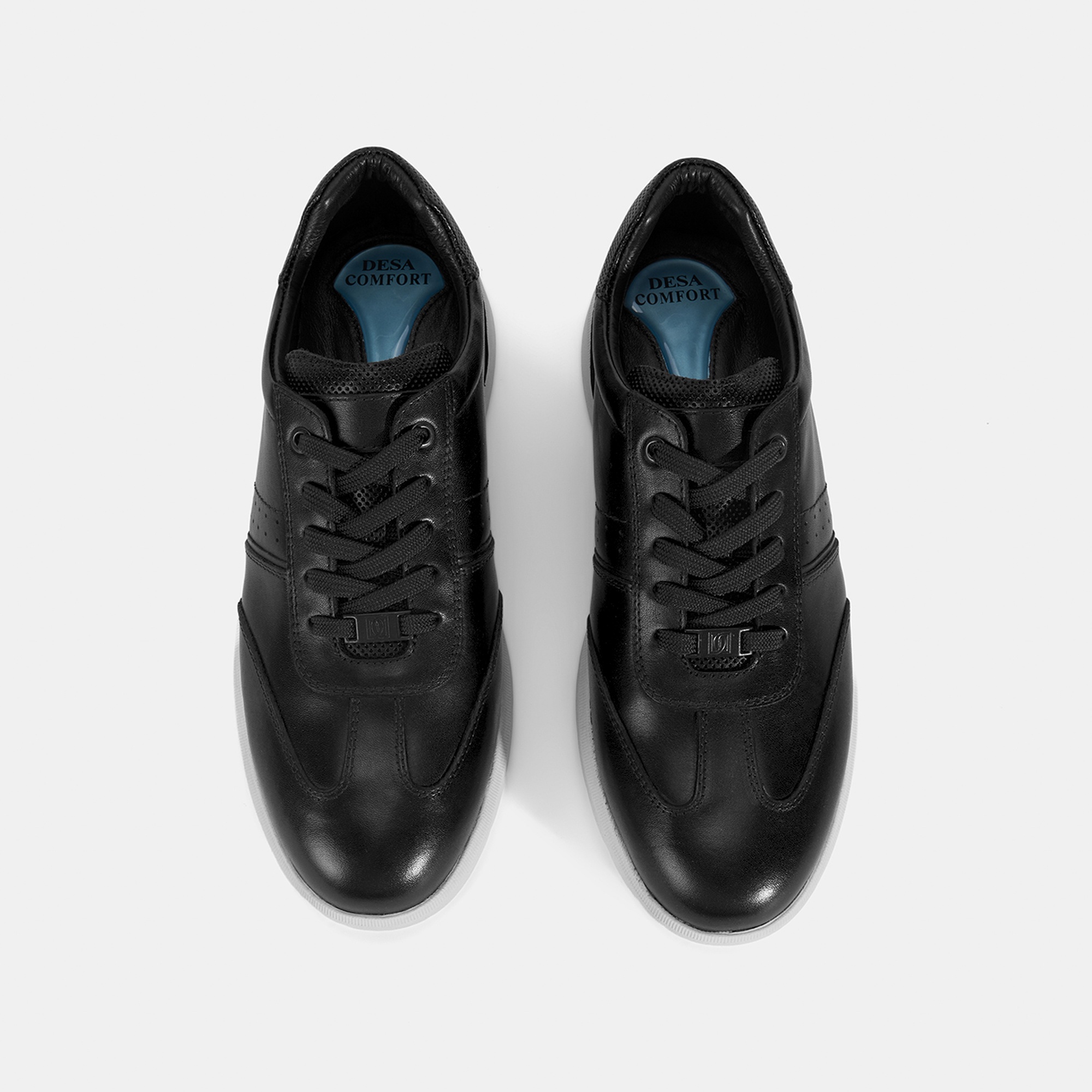 Erkek Siyah DesaComfort Deri Sneaker