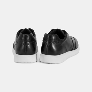  Erkek Siyah DesaComfort Deri Sneaker