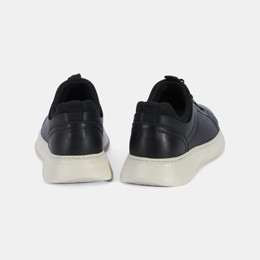  Erkek Siyah DesaComfort Deri Sneaker
