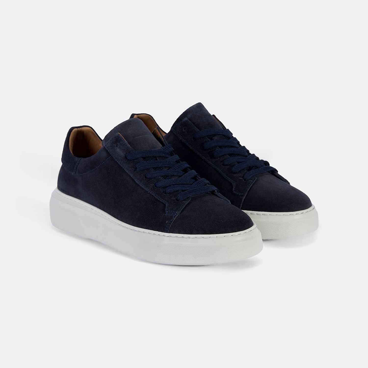 Erkek Lacivert Bağcıklı Deri Günlük Ayakkabı