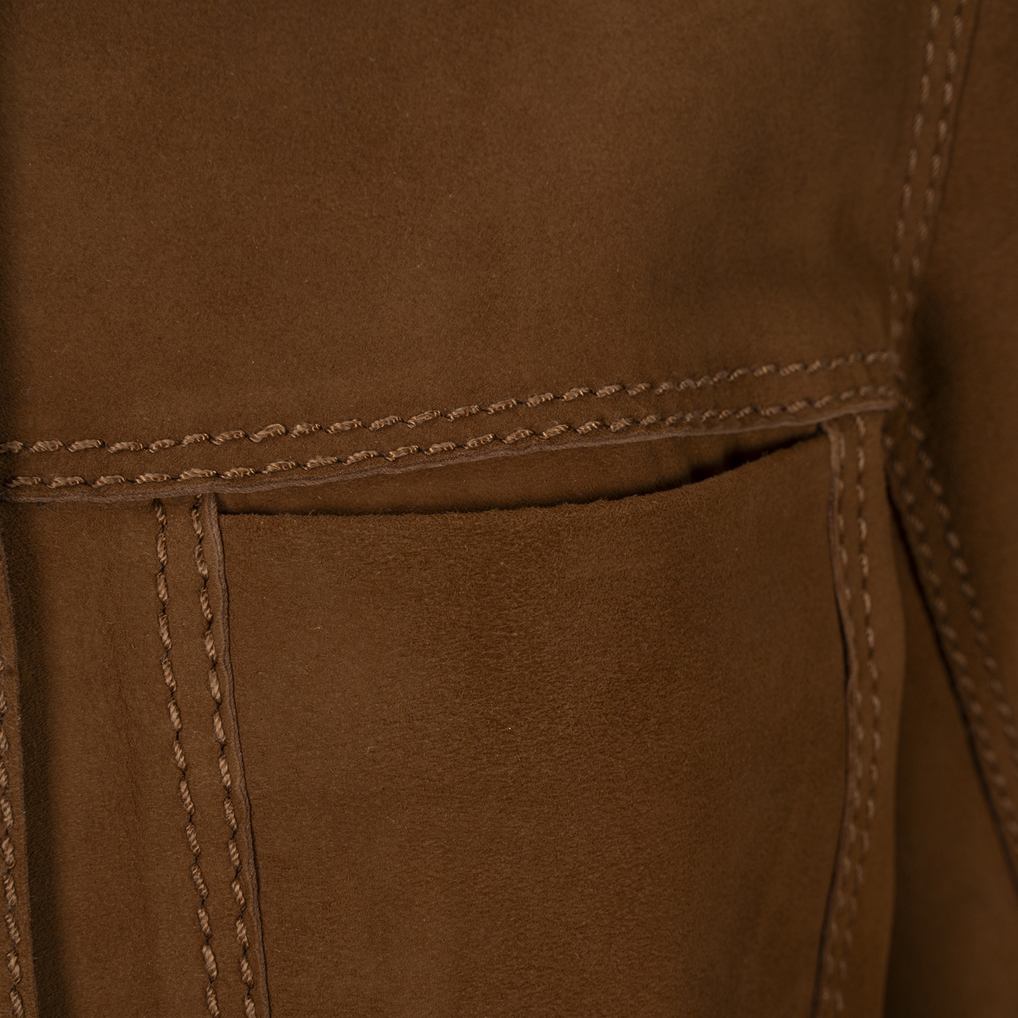 Kadın Taba Gömlek Yakalı Düğmeli Süet Ceket