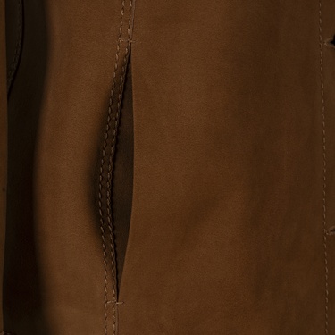  Kadın Taba Gömlek Yakalı Düğmeli Süet Ceket