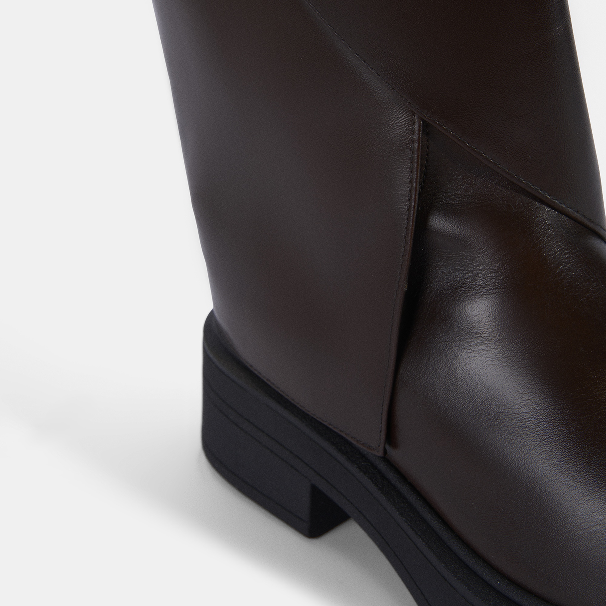 Kadın Kahve Katlama Detaylı Deri Çizme