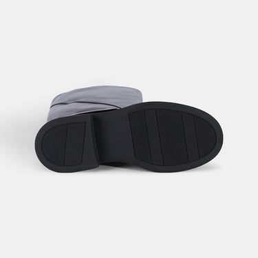  Kadın Kahve Katlama Detaylı Deri Çizme