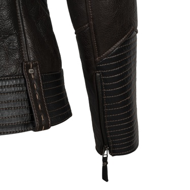  Kadın Kahve Hakim Yakalı Kürk Mont