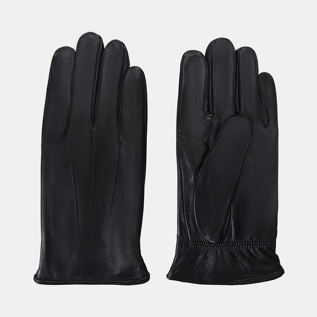  Erkek Siyah Deri Eldiven