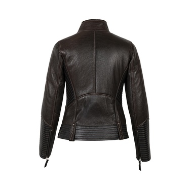  Kadın Kahve Hakim Yakalı Kürk Mont