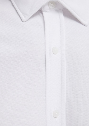  Mavi Hafif ve Esnek Beyaz Travel Gömlek Regular Fit / Normal Kesim 0212058-620