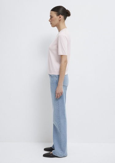  Mavi V-Yaka Pembe Kazak Regular Fit / Normal Kesim 1710868-70969