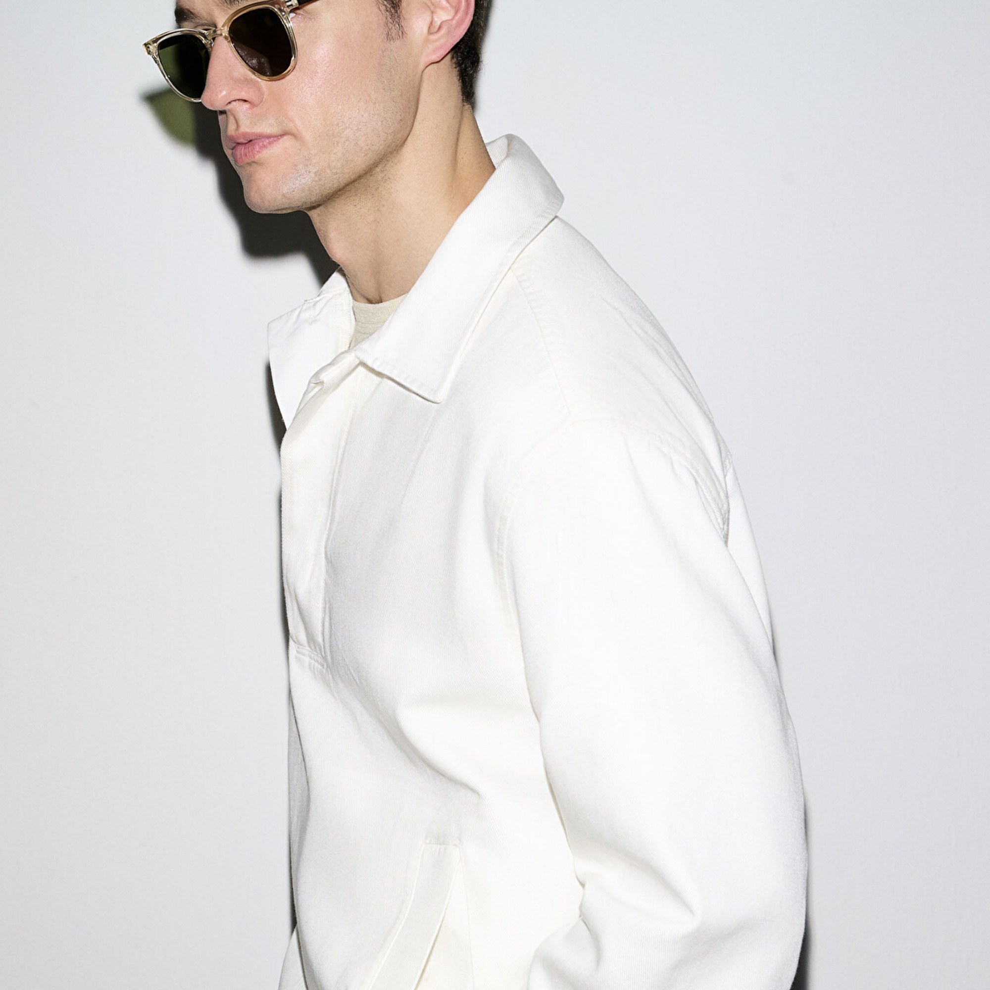 Mavi Ekru Gömlek Oversize / Geniş Kesim 0212008-80194