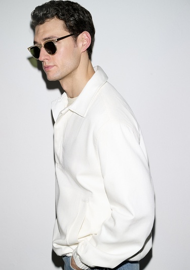  Mavi Ekru Gömlek Oversize / Geniş Kesim 0212008-80194