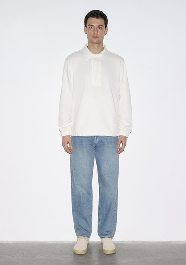  Mavi Ekru Gömlek Oversize / Geniş Kesim 0212008-80194