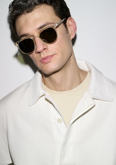  Mavi Ekru Gömlek Oversize / Geniş Kesim 0212008-80194