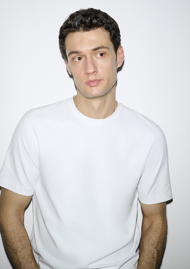  Mavi Hafif ve Esnek Beyaz Travel Tişört Regular Fit / Normal Kesim 0613224-620