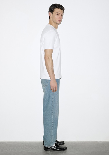  Mavi Hafif ve Esnek Beyaz Travel Tişört Regular Fit / Normal Kesim 0613224-620