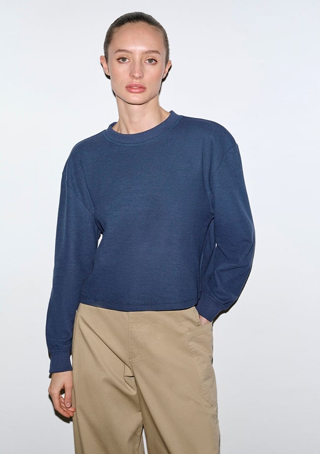  Mavi Bisiklet Yaka Lacivert Sweatshirt 1S10508-70487