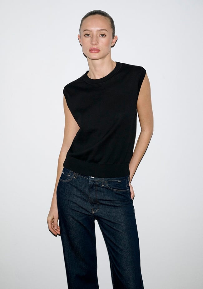  Mavi Bisiklet Yaka Siyah Triko Süveter Slim Fit / Dar Kesim 1710866-900