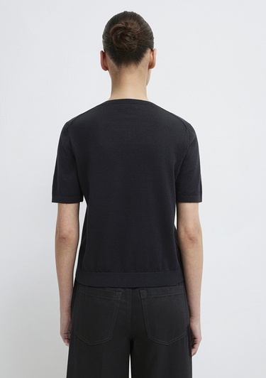  Mavi V-Yaka Siyah Kazak Regular Fit / Normal Kesim 1710868-900