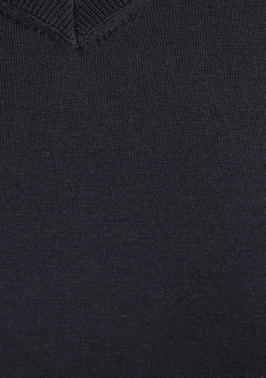  Mavi V-Yaka Siyah Kazak Regular Fit / Normal Kesim 1710868-900