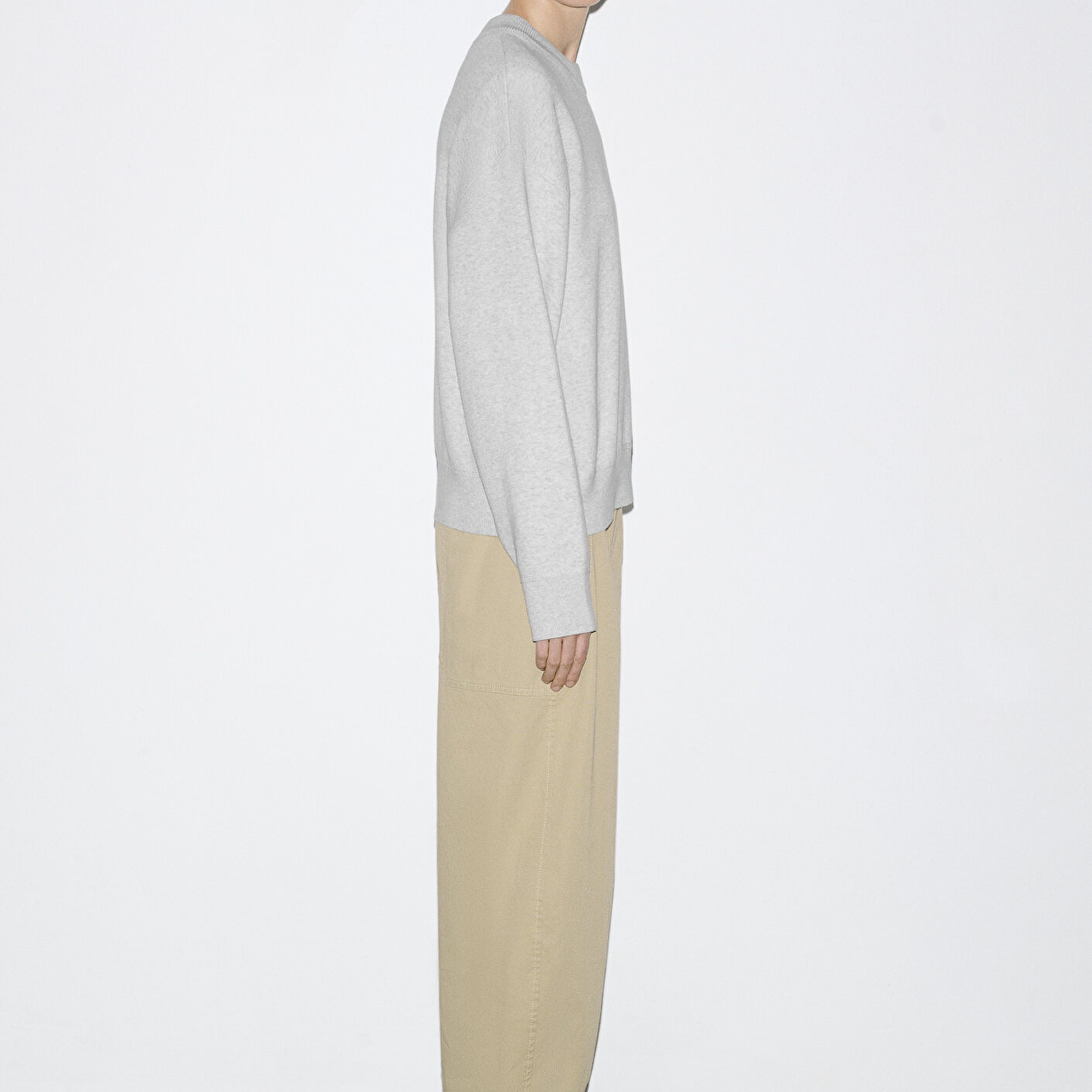 Mavi Bisiklet Yaka Gri Kazak Oversize / Geniş Kesim 1710883-83096